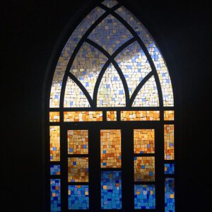 Mosaico em vidro no estilo degradê